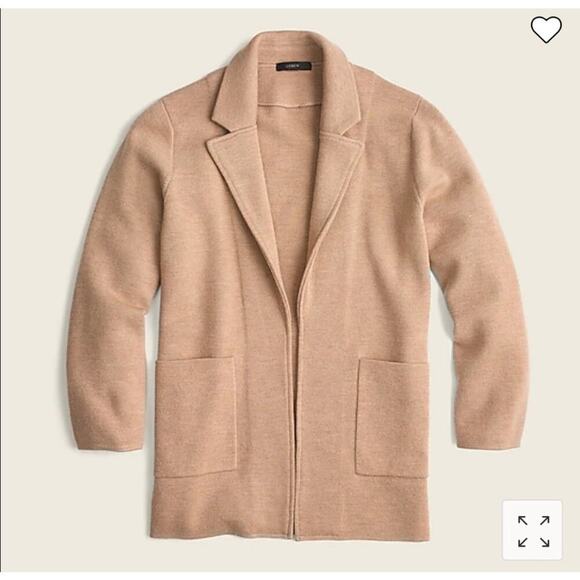 B9 J. Crew Merino Wool Sophie Sweater Blazer XS Minimalist Old Money Layering - Picture 3 of 8